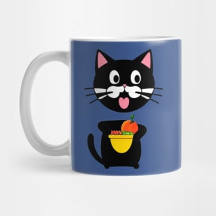 funny cat eating Mug